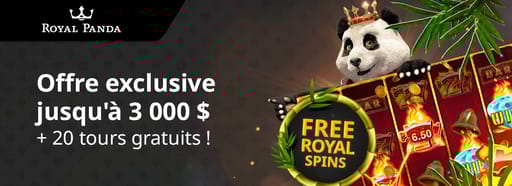 Casino Royal Panda bonus de bienvenue