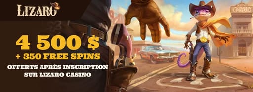 Le bonus de bienvenue de Lizaro Casino