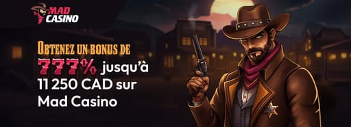 Bonus de bienvenue Mad Casino