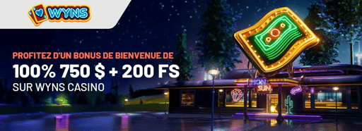 le bonus de bienvenue Wyns Casino