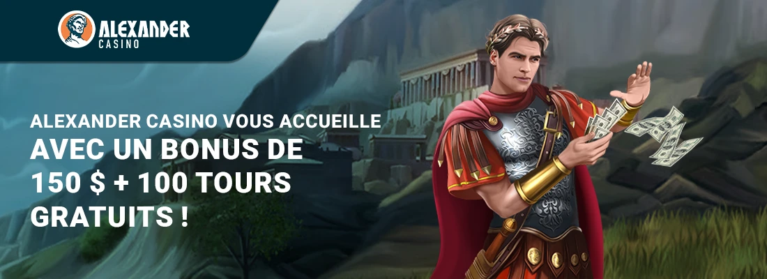 Le bonus bienvenue alexander casino