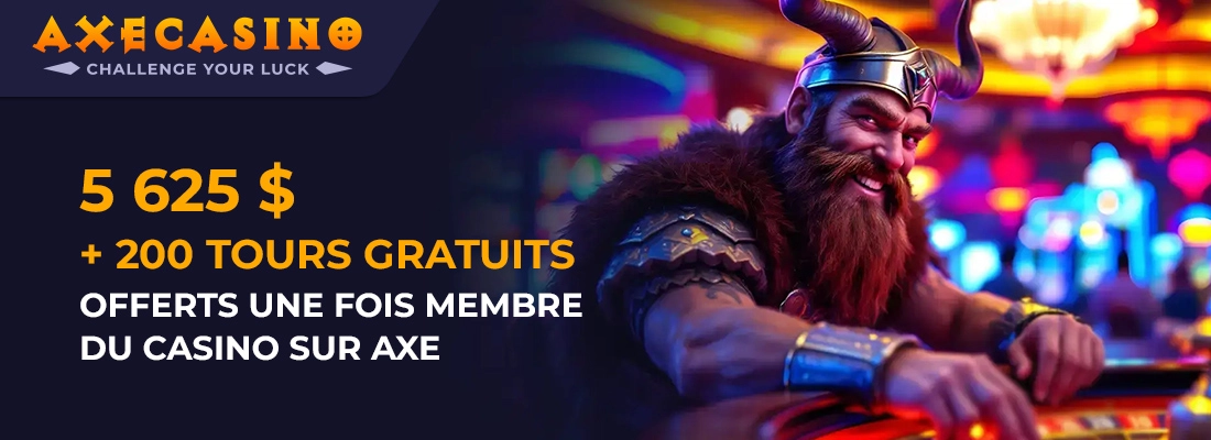 Le bonus bienvenue axe casino