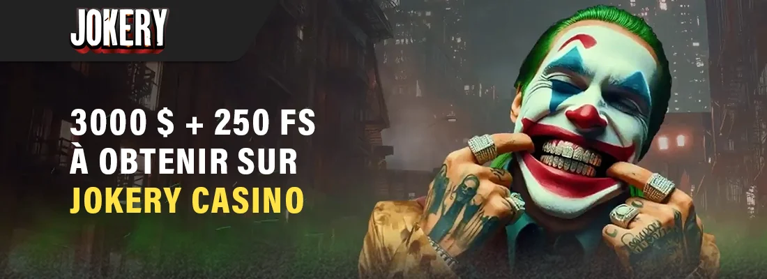 Le bonus bienvenue jokery casino