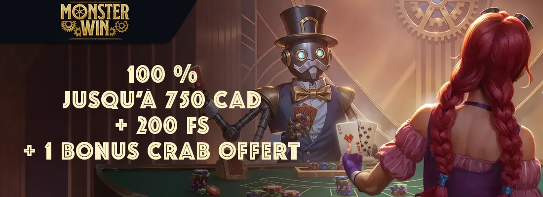 Le bonus de bienvenue monsterwin casino