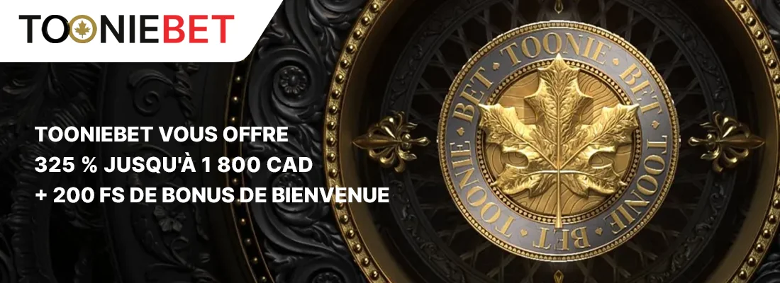 Le bonus de bienvenue tooniebet casino